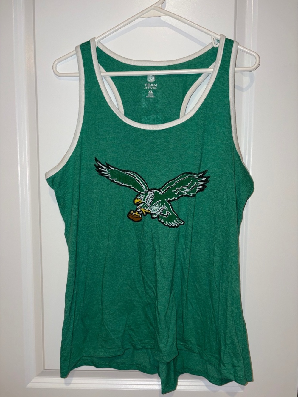 NFL Team Apparel Philadelphia Eagles Green Racerback Tank Top XL